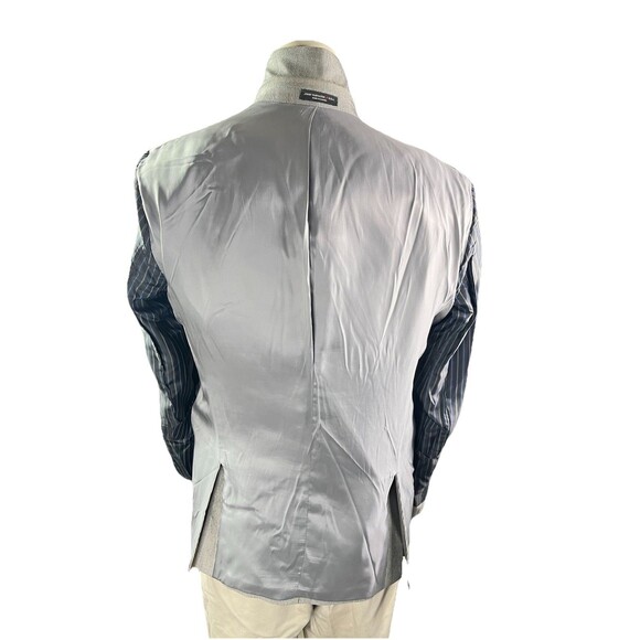 John Varvatos Blazer Jacket Mens 40R Gray Striped Cotton Lined Sport Coat NWOT - Picture 8 of 13